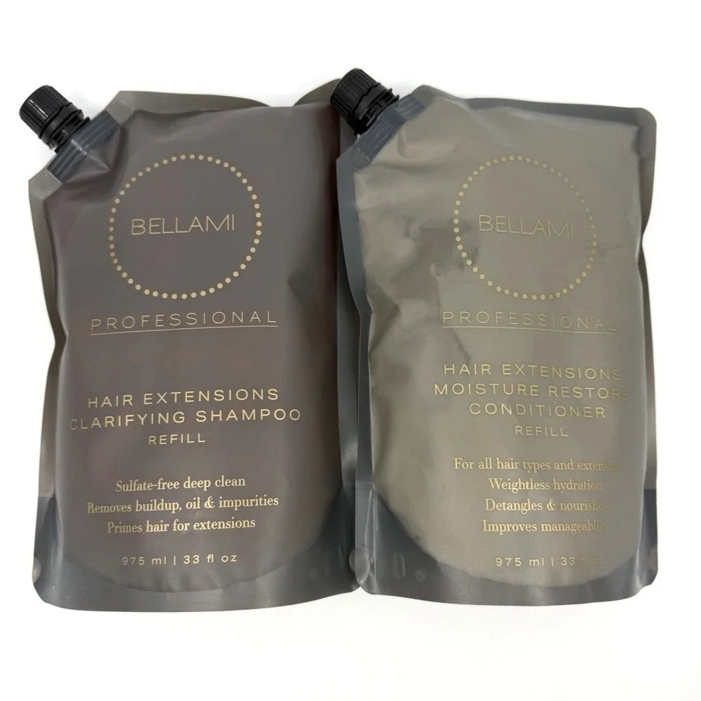 Bellami Hair Extensions Moisture Restore Shampoo‎ & Conditioner Refill Set New